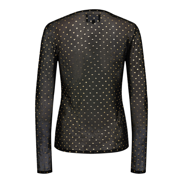 MESH LS SPARKLE TSHIRT - LUX LEO DIAMOND DOT